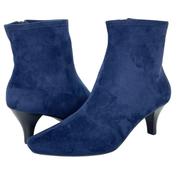 Impo Naja Midnight Blue Microsuede Womens Ankle Boots Size 6M - Picture 10 of 10